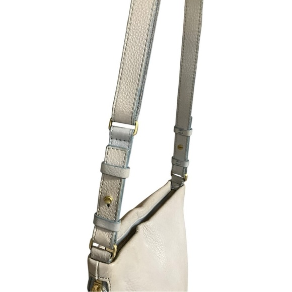 🤍 Fossil White Leather Pebbled Crossbody Purse –‎ Minimalist Classic - Picture 4 of 8